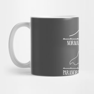 Normal and Paranormal Distribution - Math Graph Ghost Mug